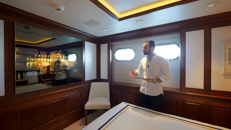 We Stayed on Tommy Hilfiger's mega yacht.