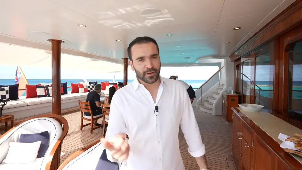 We Stayed on Tommy Hilfiger's mega yacht.