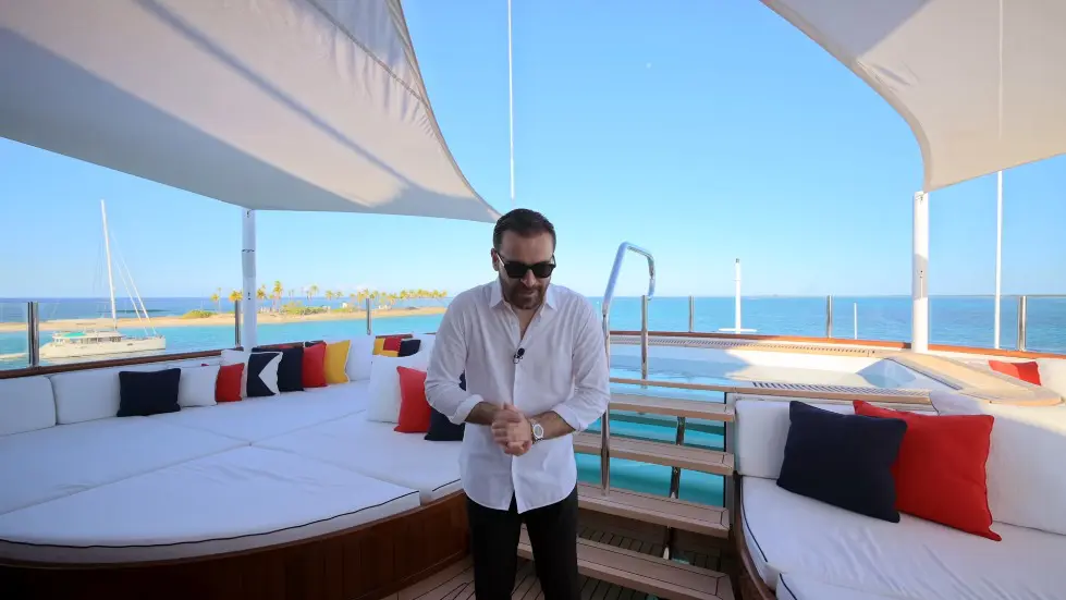 We Stayed on Tommy Hilfiger's mega yacht.